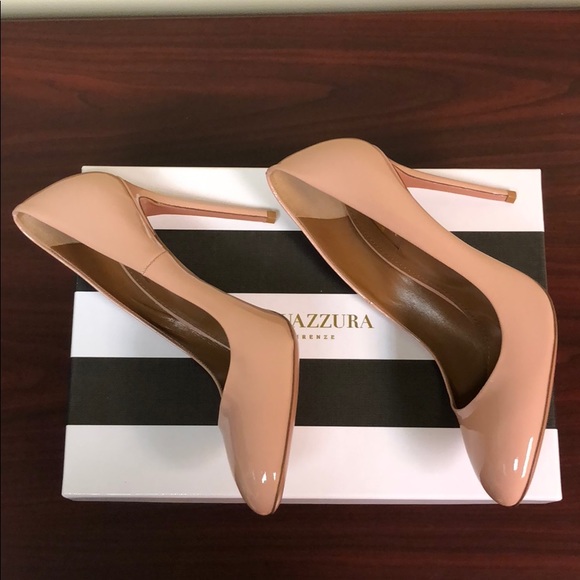 NWT: Aquazzura Sz 39.5 blush patent leather pumps - Picture 3 of 4